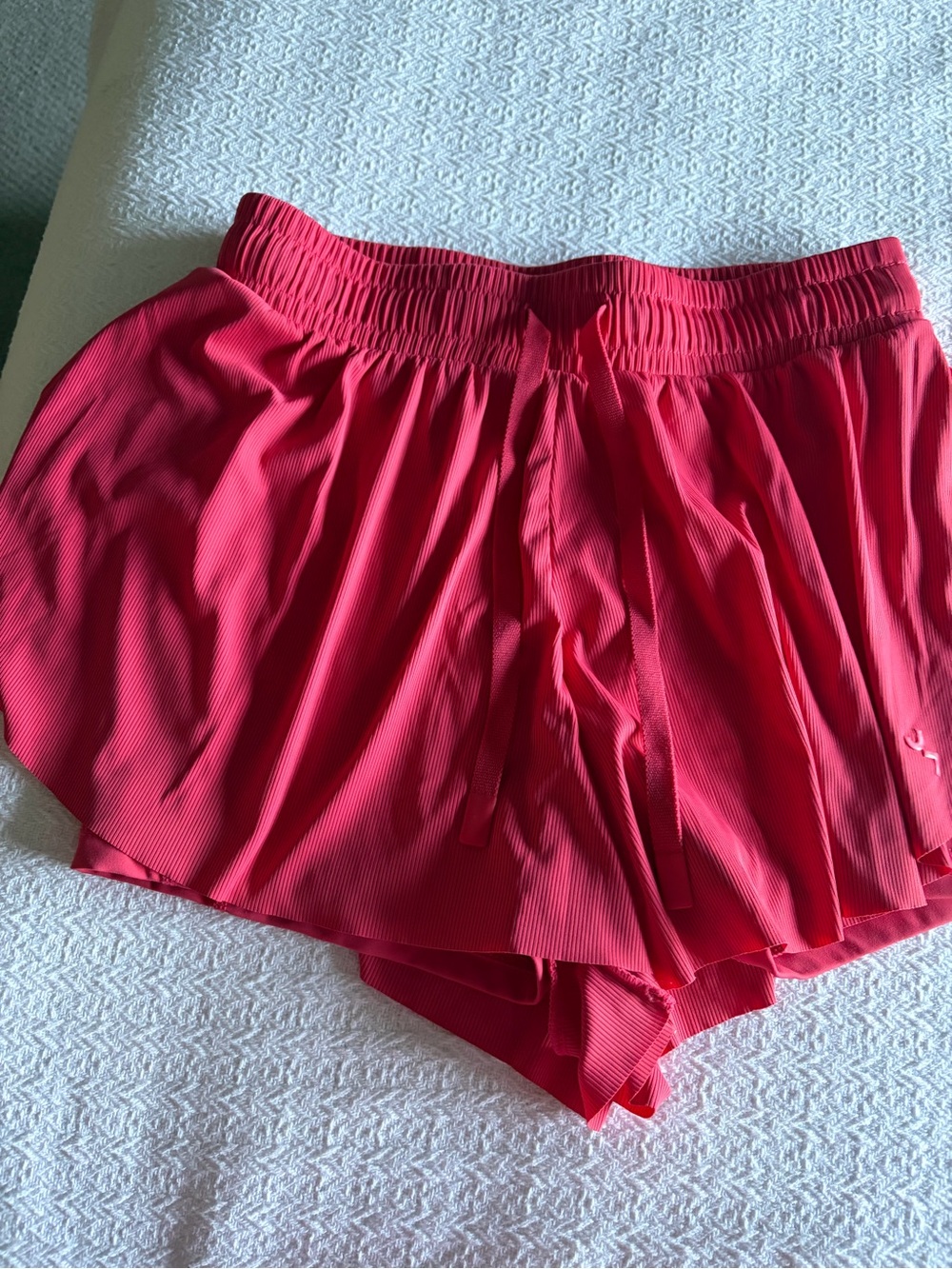 Pink Athletic Layered Running Shorts